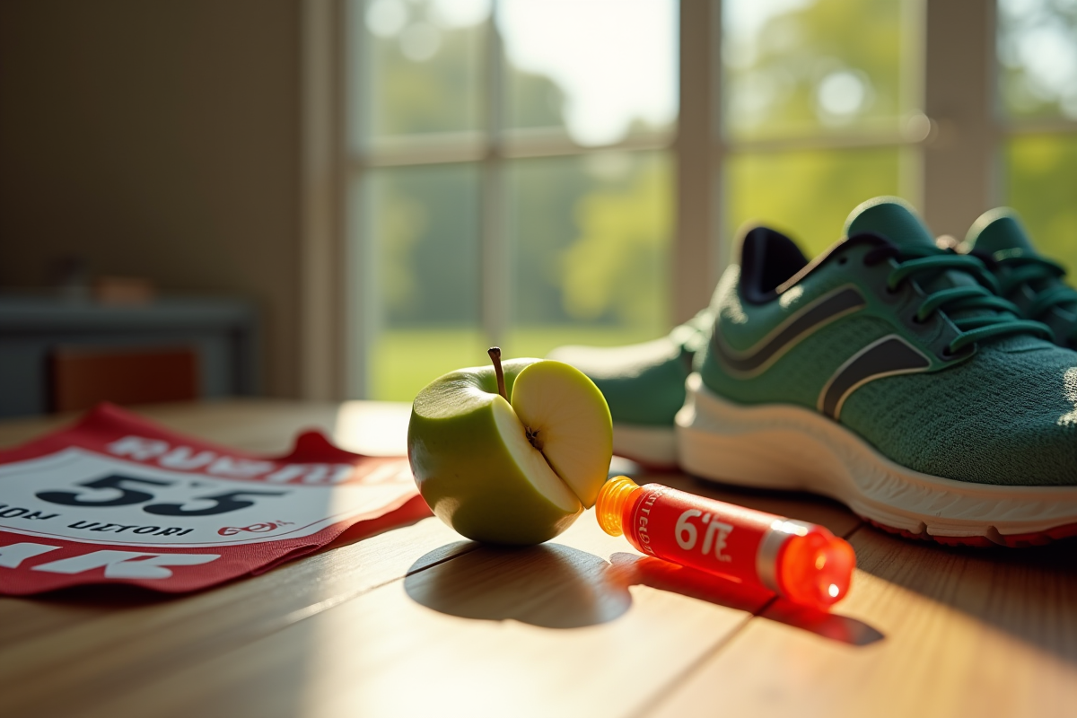 Tranche de pomme verte et gel d