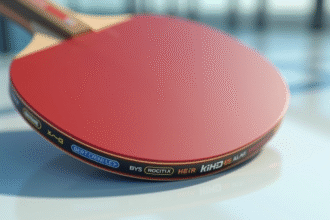 Raquette de tennis de table neuve avec surface colorée